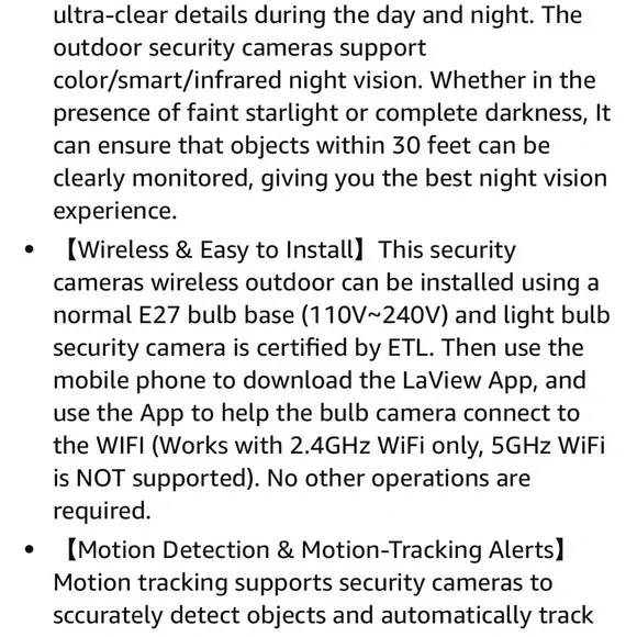 NIB LaView 4MP Bulb Security Camera - Picture 2 of 4